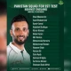 Pakistan announces squad for first England Test