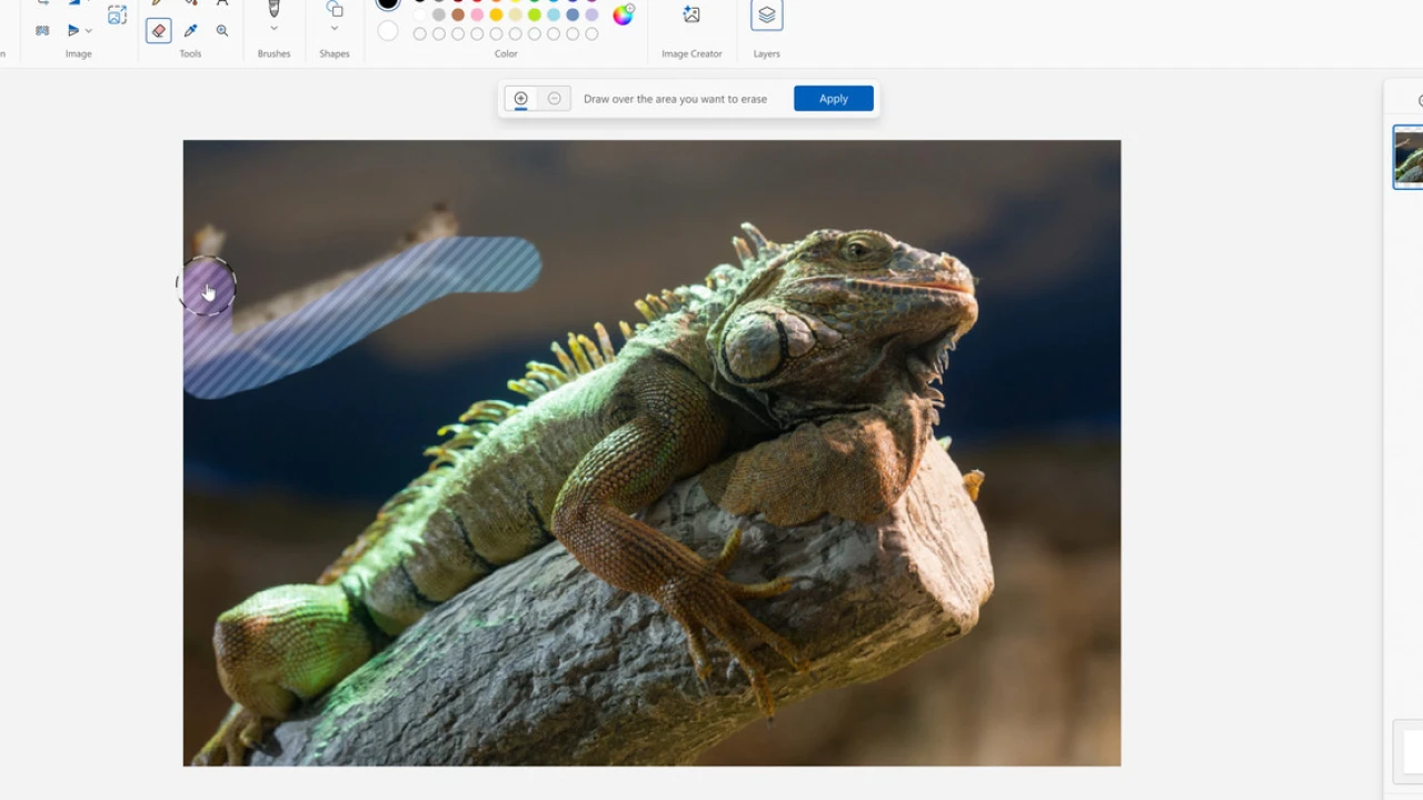 Microsoft Paint is getting Photoshop-like generative AI fill and erase features