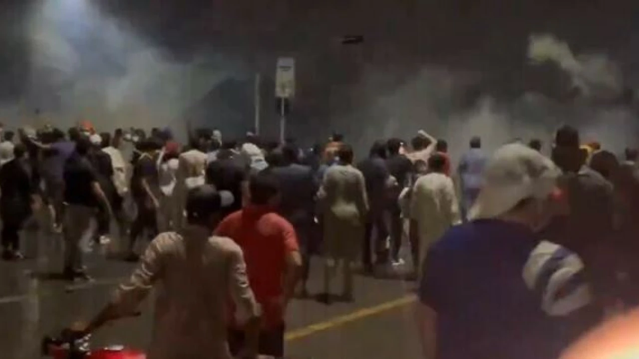 PTI protesters, police clash at D-Chowk amid downpour in Islamabad