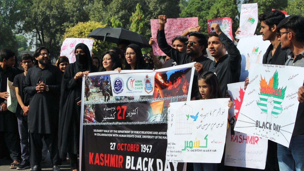 Kashmir Black Day observed in Punjab University