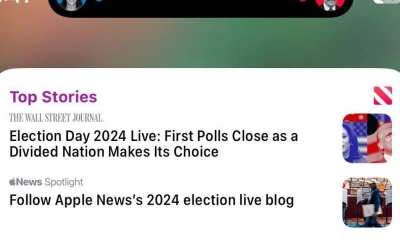 Apple News will let you watch election results from your lockscreen