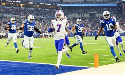 Bills' Taron Johnson with a 23-yard interception return TD