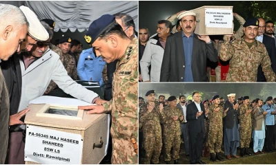 Funeral prayer for Major Haseeb Shaheed offered at Chaklala Garrison