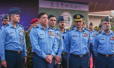 PAF visits Defense Exhibition, reviews stalls