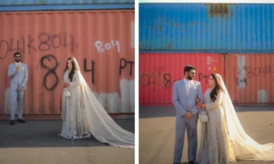 Couple's wedding photoshoot in front of containers in Islamabad goes viral