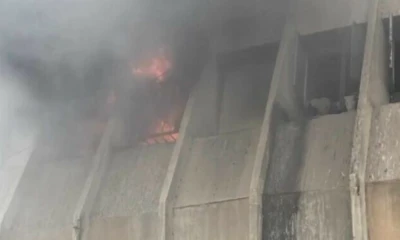 Fire erupts at Karachi’s Rimpa Plaza