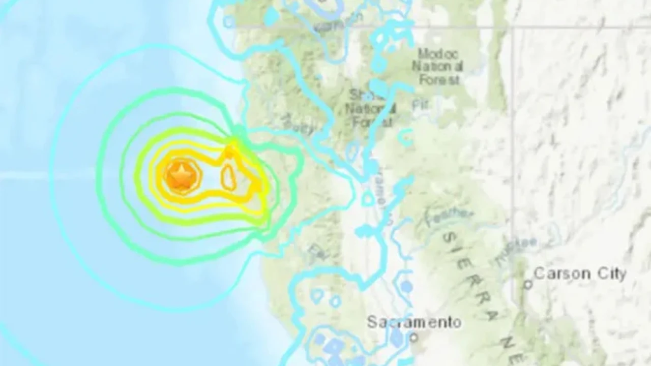 Earthquake tremors of magnitude 7.0 in California