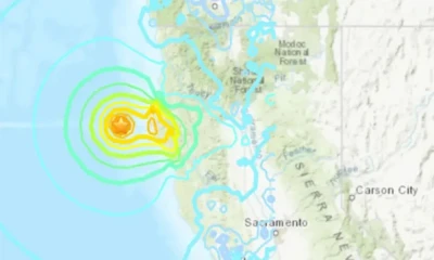 Earthquake tremors of magnitude 7.0 in California