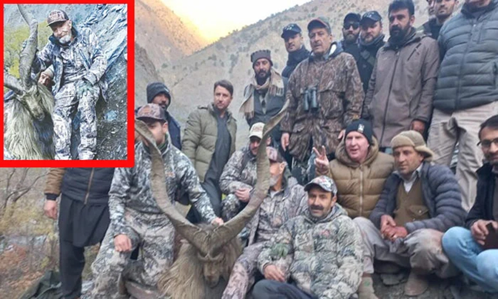Pakistan Hunter American hunter pays highest bid to hunt Kashmiri Markhor in Chitral