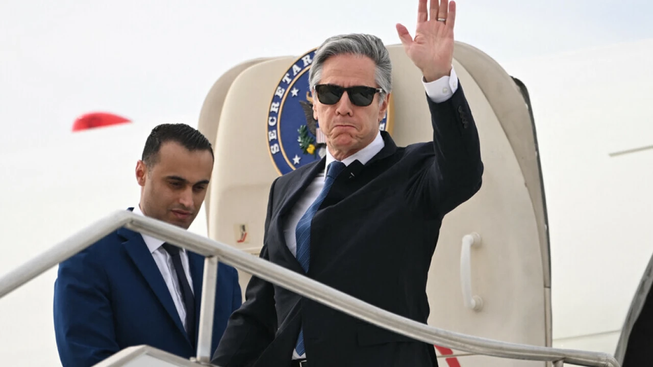 Blinken arrives in Jordan at start of Syria crisis tour