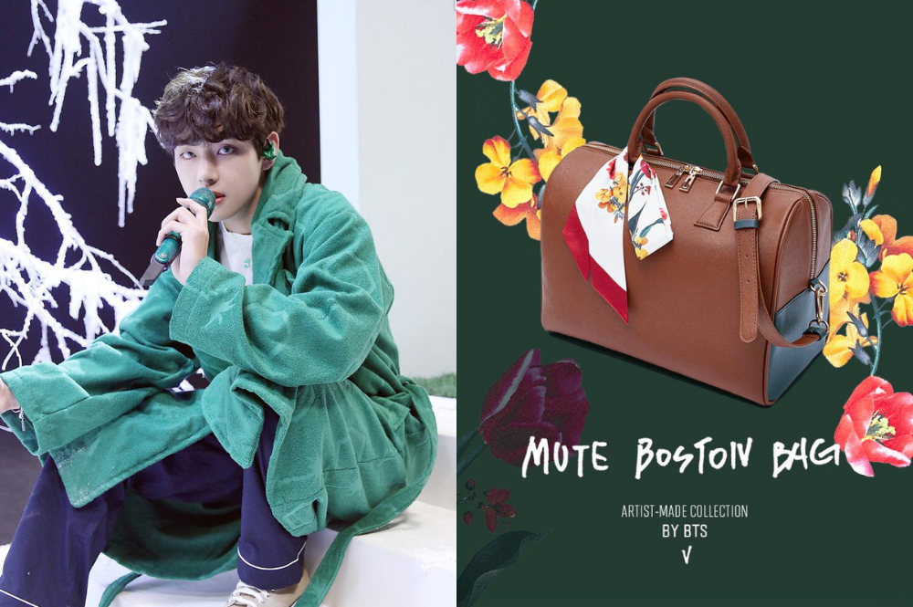 V's Mute Boston Bag, Flower Buddies & Cloud Drops Brooch Set