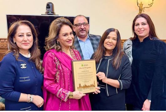 Bushra Ansari honored with “Star of Pakistan” award by British Parliament