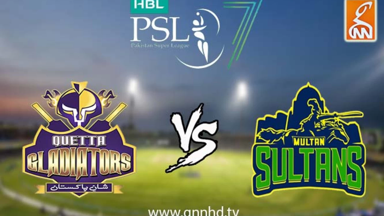 Quetta Gladiators, Multan Sultans to lock horns in PSL 7 today 