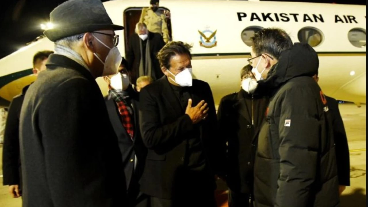 PM Imran arrives in Beijing to attend Winter Olympics on a four-day visit