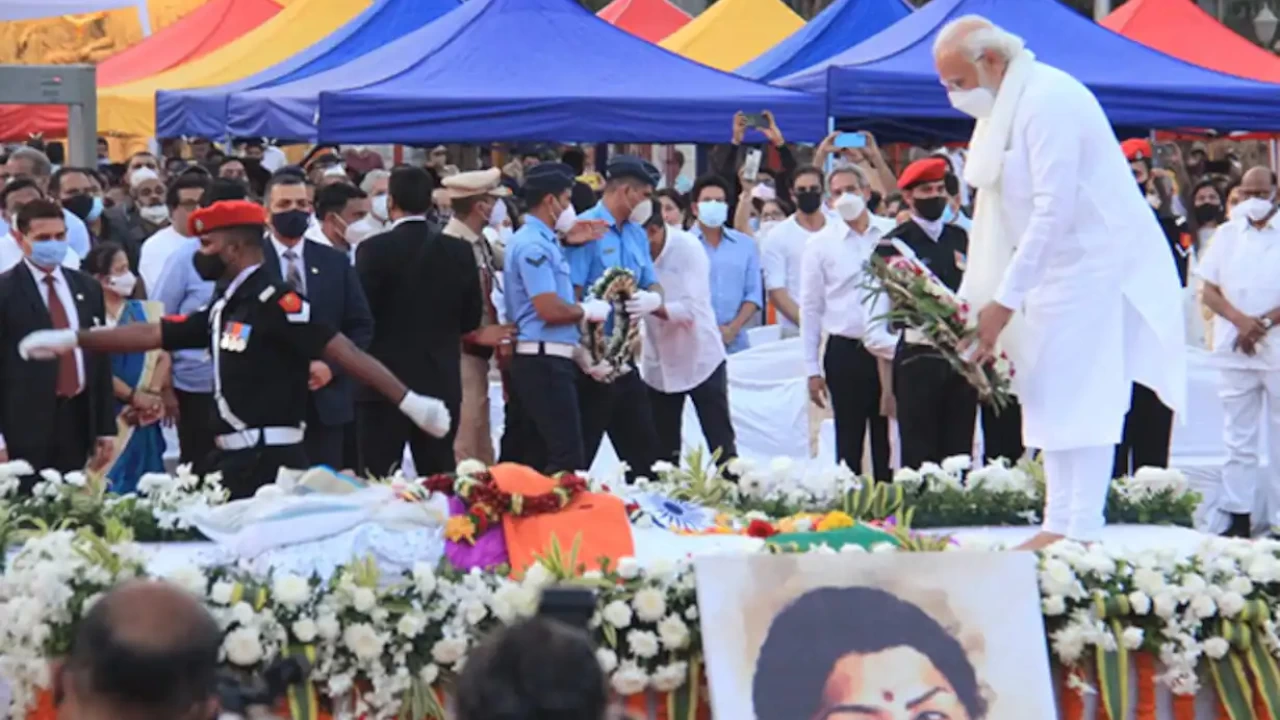 Indian PM attends ceremony as Lata Mangeshkar cremated in Mumbai with state honours 