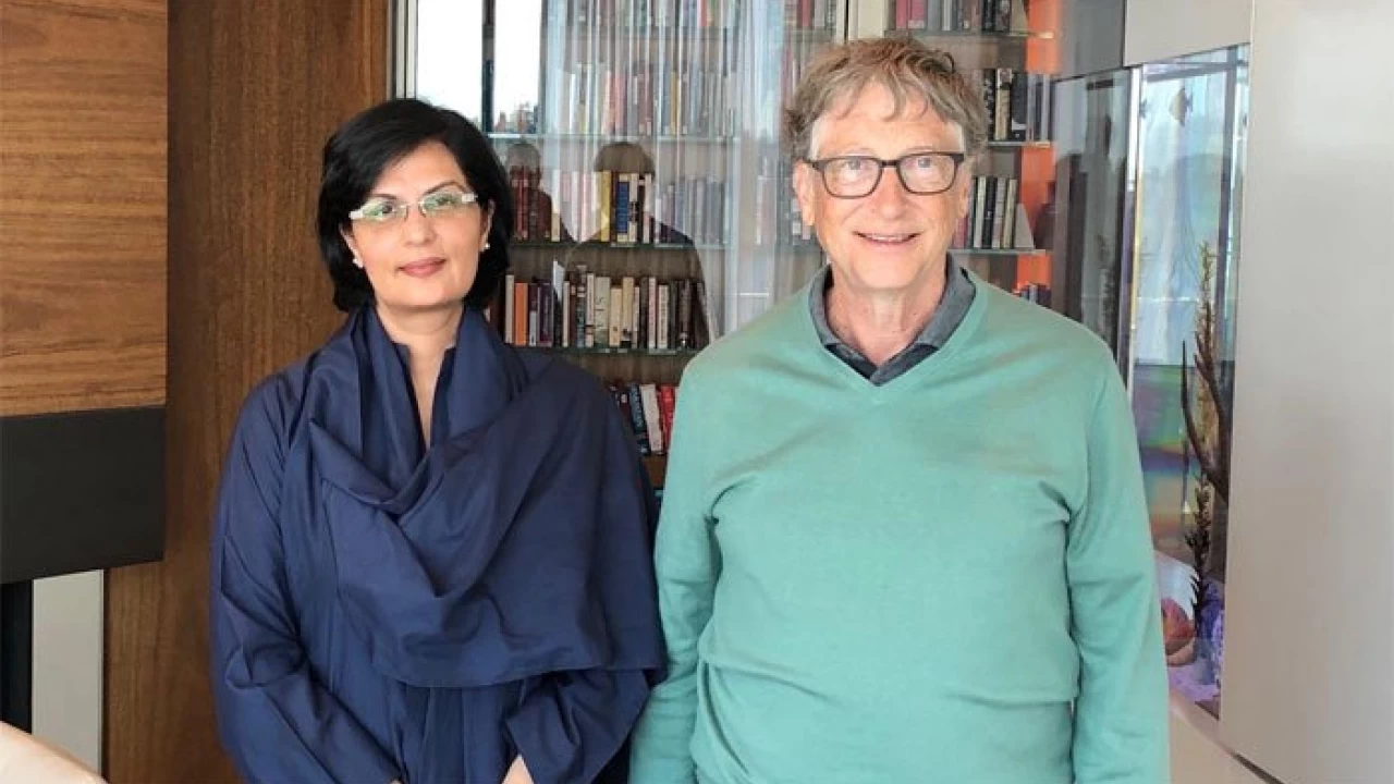 Dr Sania briefs Bill Gates about Ehsaas program