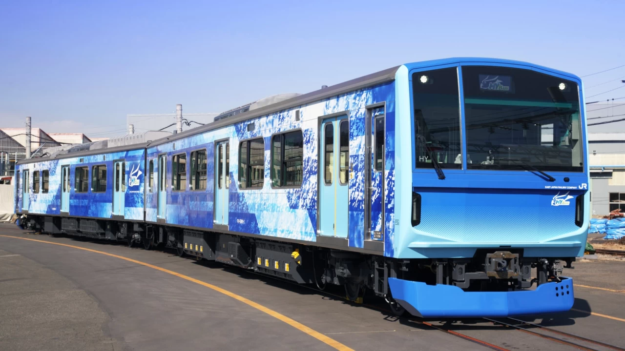 Japan's first hydrogen train hits the rails for test run 