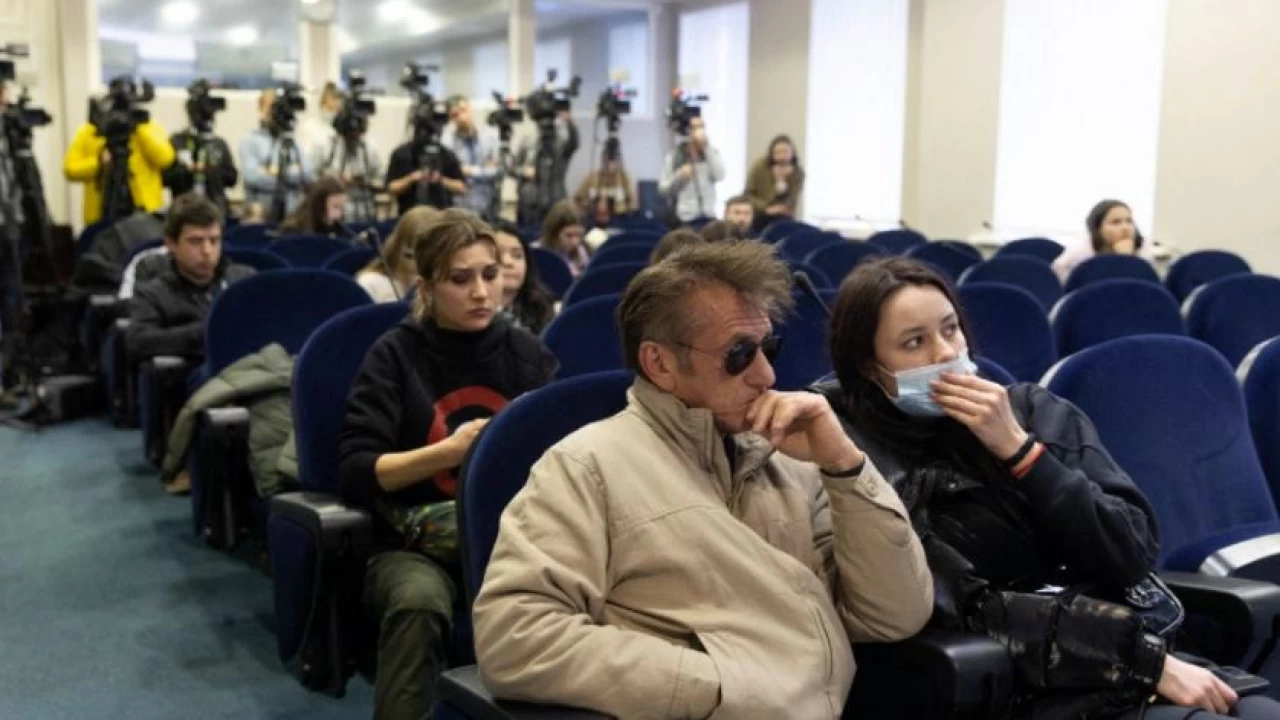 Hollywood actor Sean Penn in Ukraine filming documentary about Russia's invasion