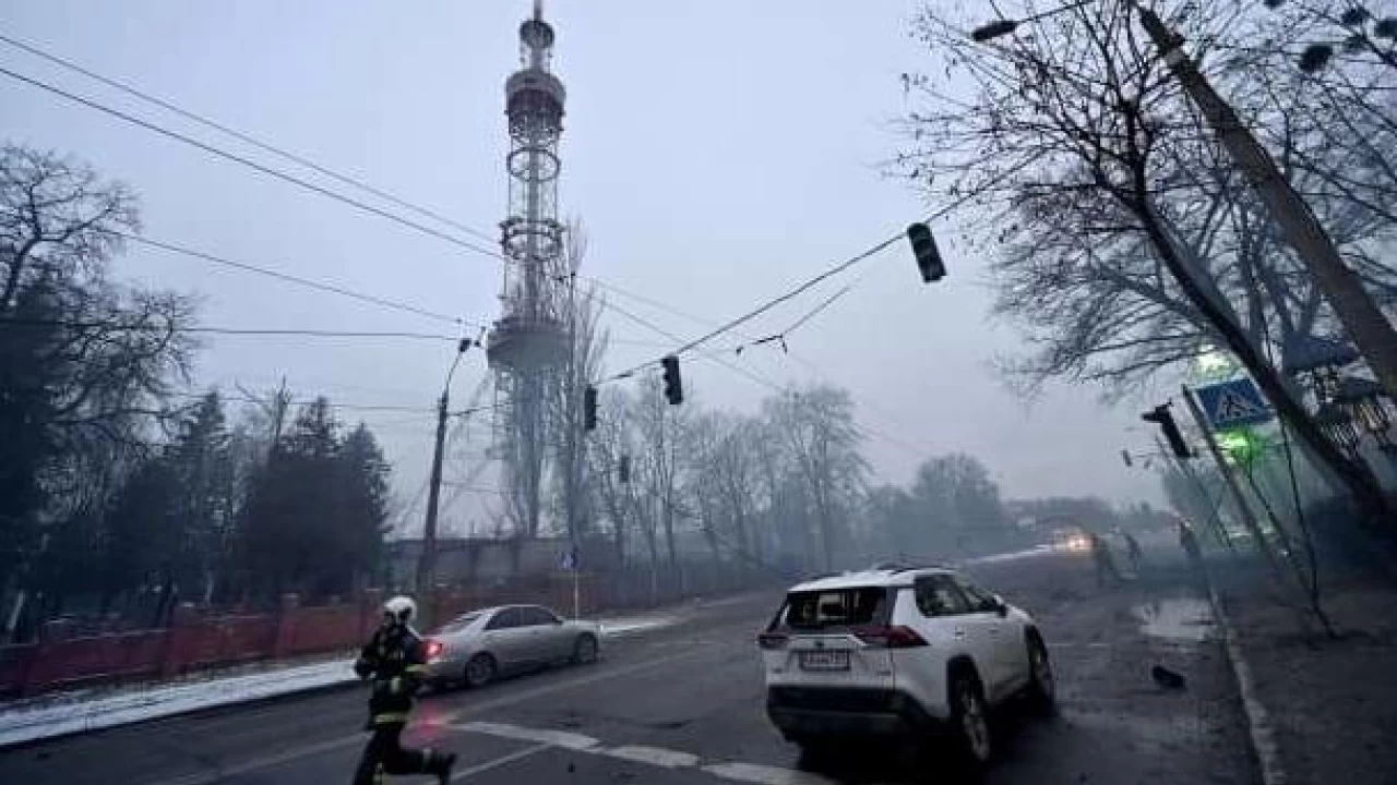 Russian strike hits TV tower in Kyiv, leaving five dead