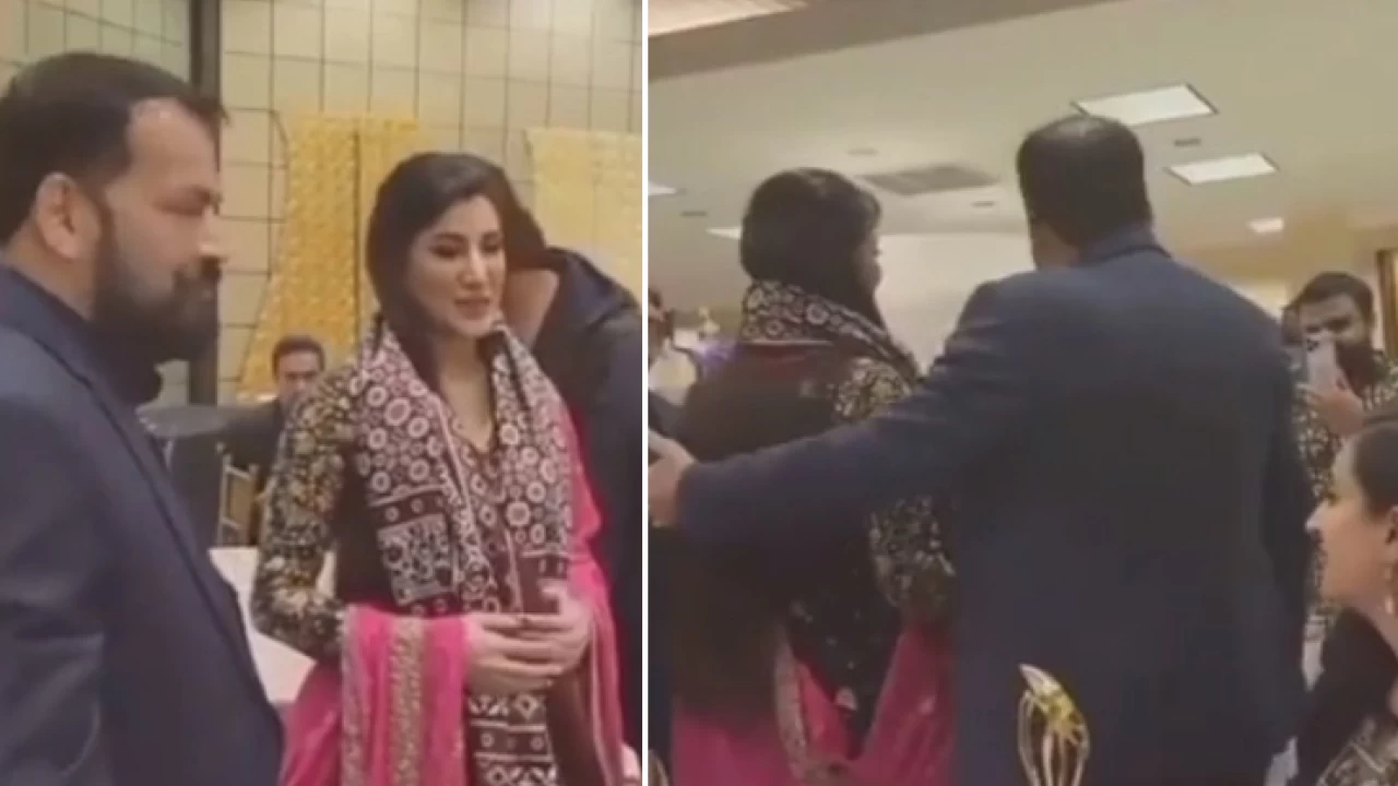 Fan tries to put arm around Mehwish Hayat