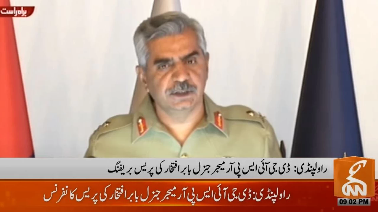 ISPR DG says PAF shoots down Indian projectile inside Pakistani airspace