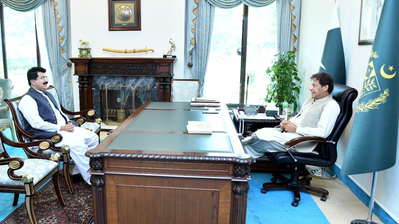 وزیر اعظم سے چیئرمین سینیٹ صادق سنجرانی کی ملاقات