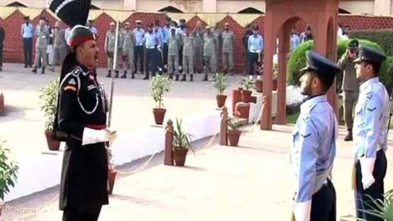 Change of guards ceremony held at Allama Iqbal's mausoleum