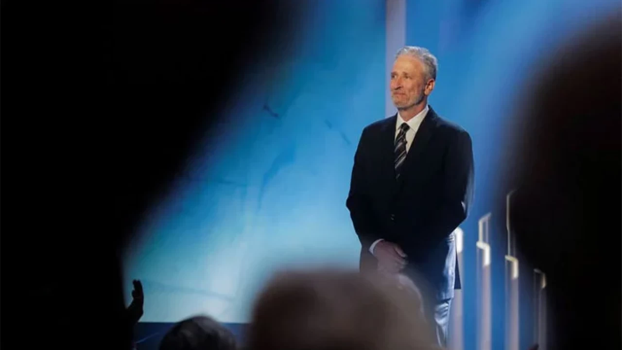 Comedian Jon Stewart feted for humor, advocacy with Mark Twain Prize
