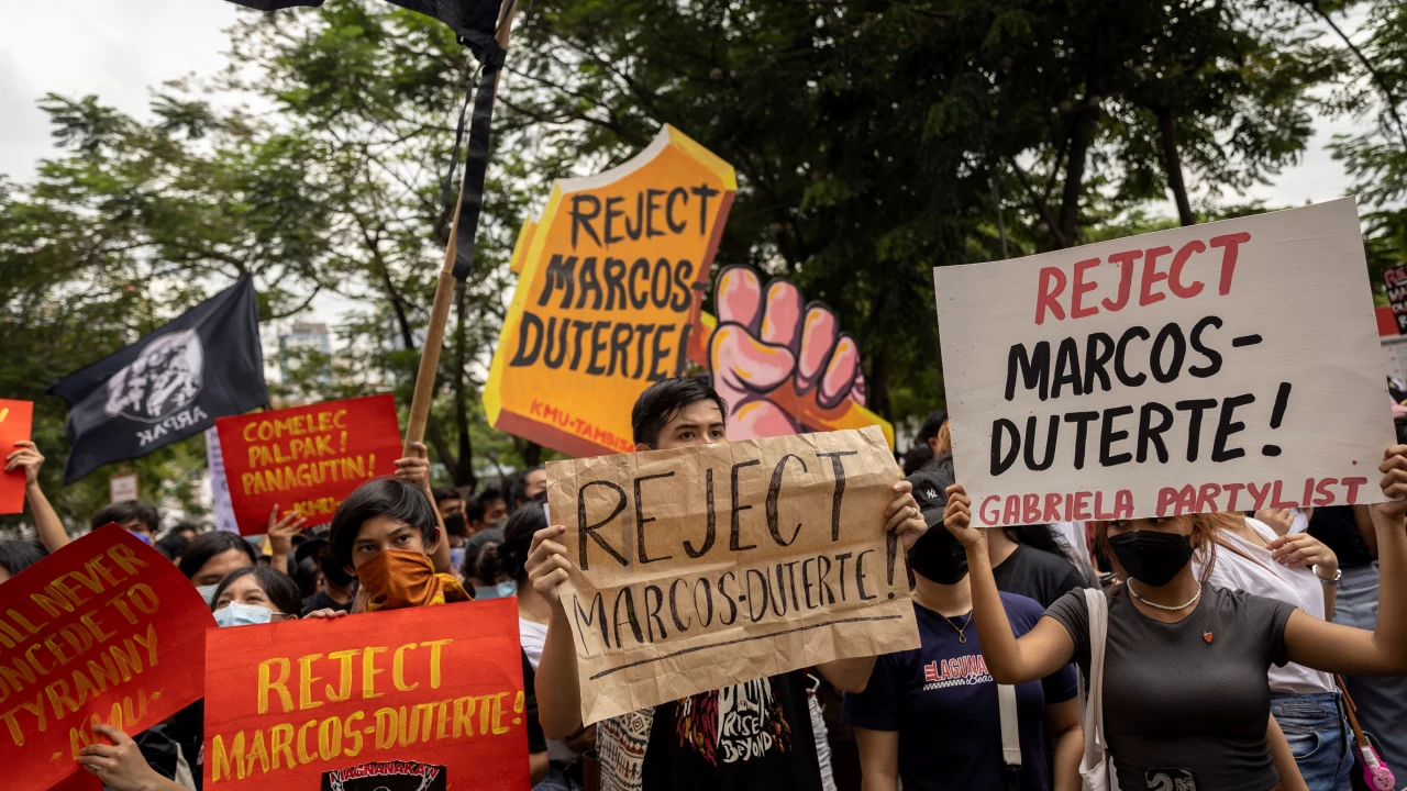 Protests break out as Philippines election returns a Marcos to presidency