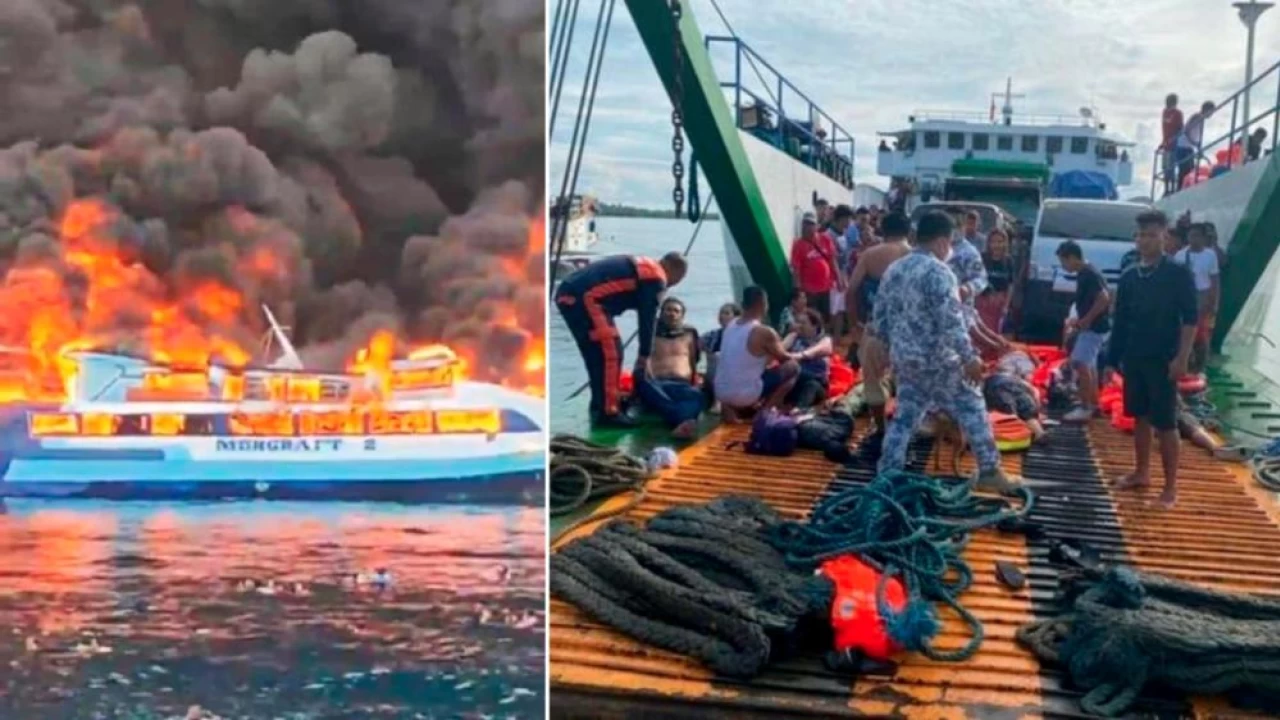 Seven killed as fire engulfs Philippine ferry 