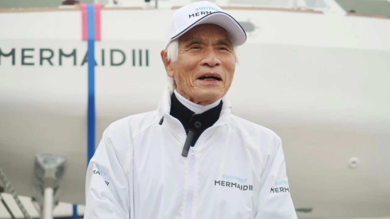 Japanese man becomes world’s oldest to sail solo across Pacific