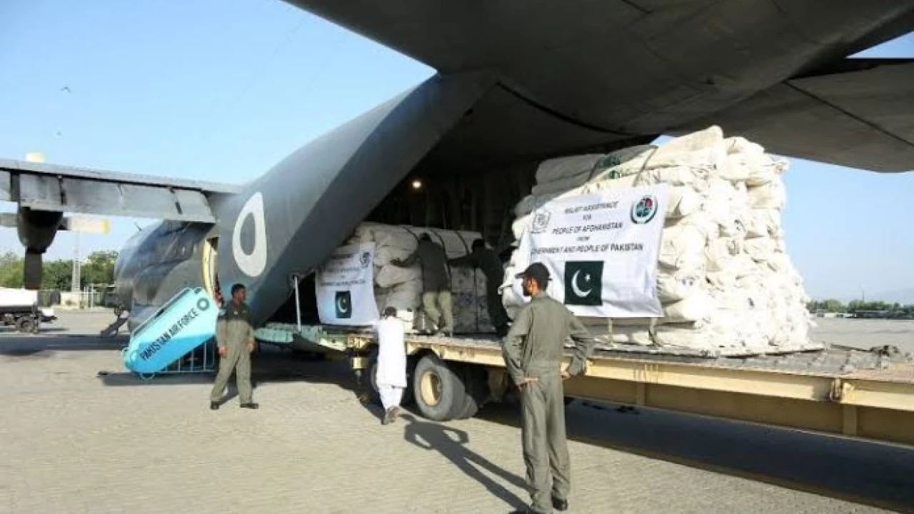 Pakistan dispatches emergency relief goods for Afghanistan