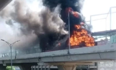 Massive fire engulfs Metro bus in Rawalpindi  