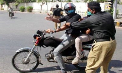 کراچی سمیت سندھ بھرمیں ڈبل سواری پر پابندی عائد 
