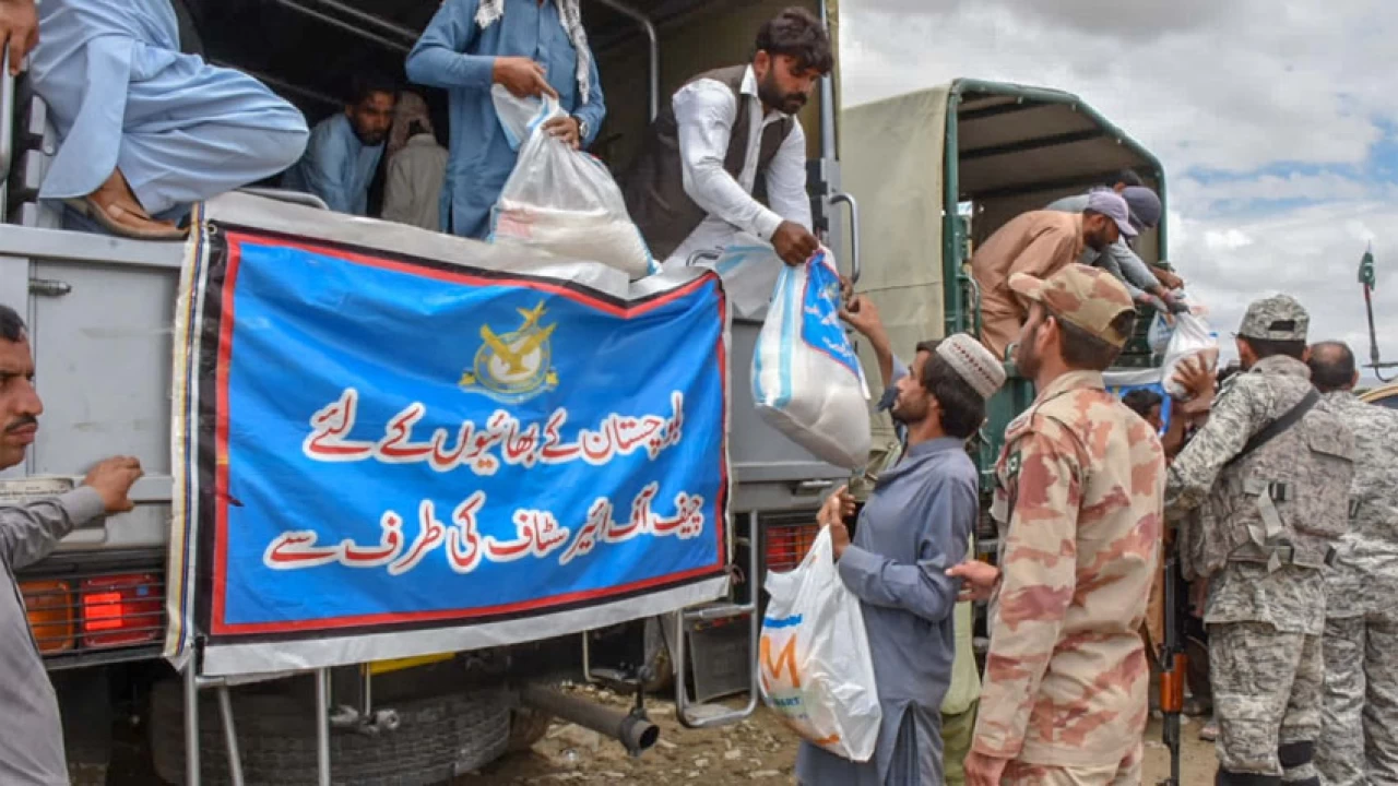 PAF continues relief activities in flood-hit areas of Balochistan