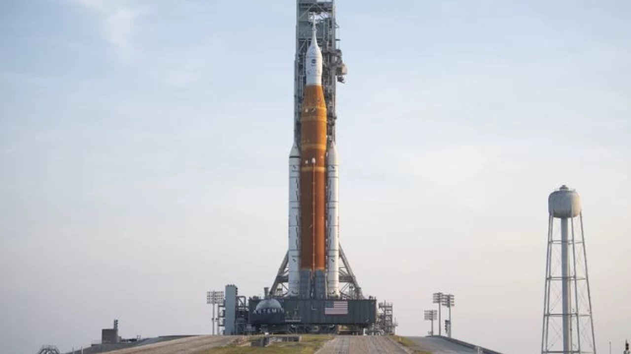 NASA's new rocket on launchpad for trip to Moon