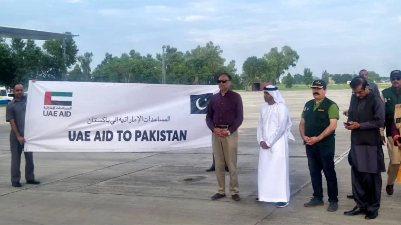 UAE plane carrying relief goods for flood affectees lands in Rawalpindi