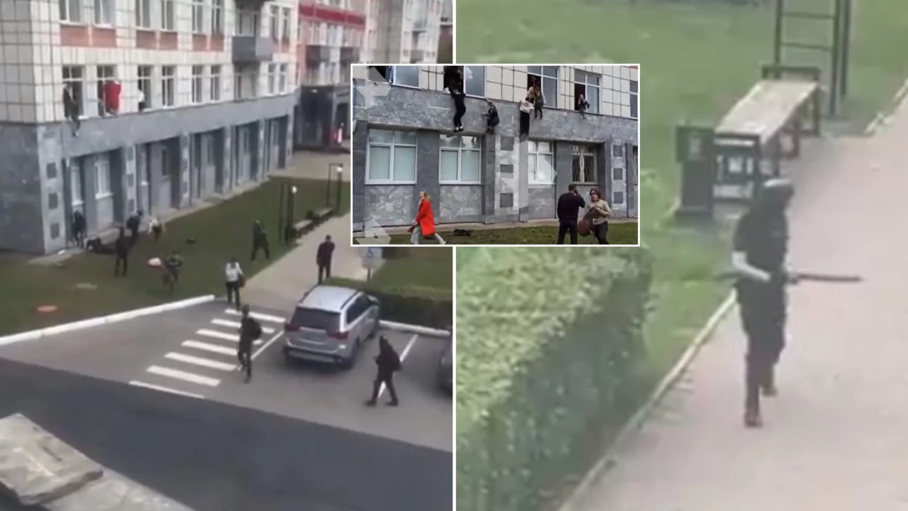 Several dead in Russian University shooting; Video shows students leap out windows