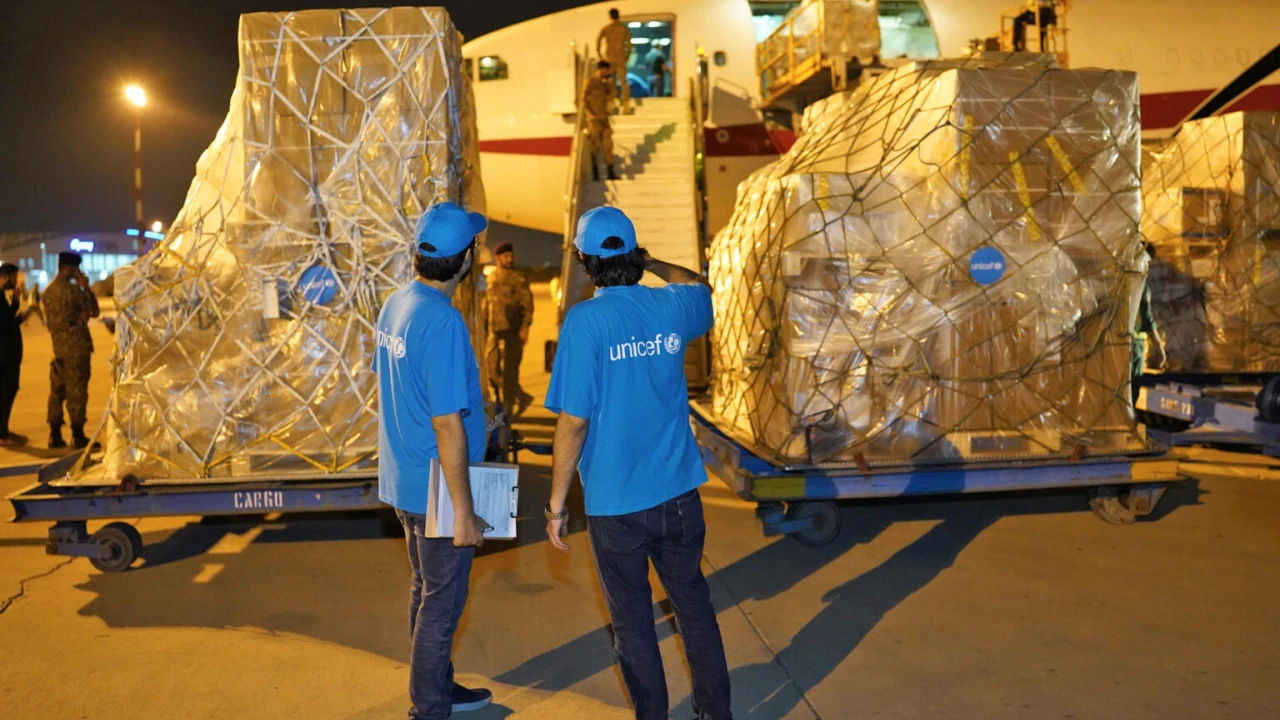 UNICEF delivers aid for flood-hit children