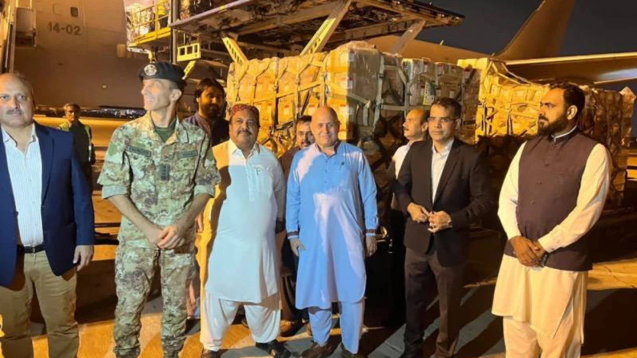 Italy's first planeload of relief goods lands in Pakistan