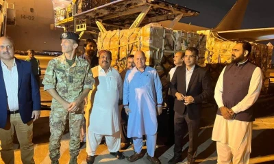 Italy's first planeload of relief goods lands in Pakistan