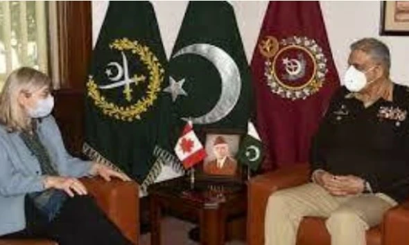Canadian Ambassador meets army chief Bajwa, offers full support for flood victims