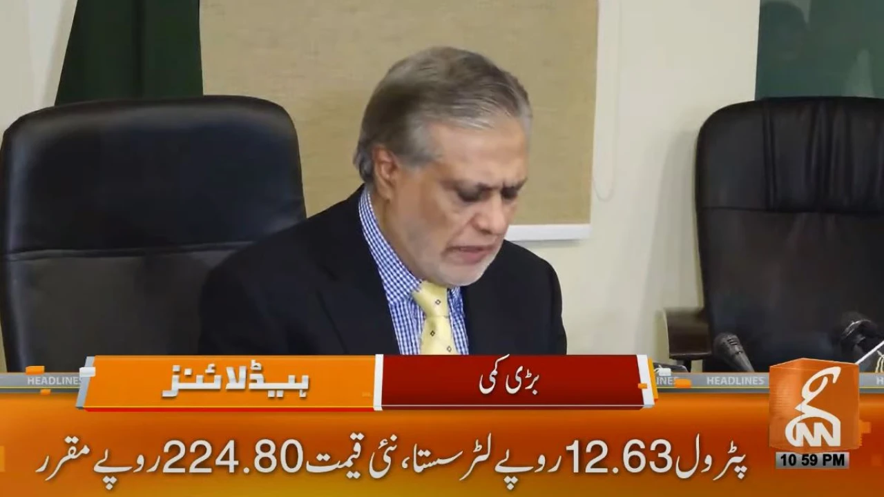 Ishaq Dar announces Rs12 cut in petrol, diesel prices