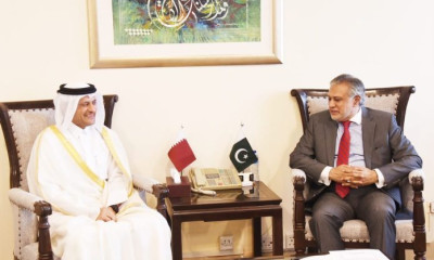 وزیر خزانہ اسحاق ڈار سے قطر کے سفیر کی ملاقات