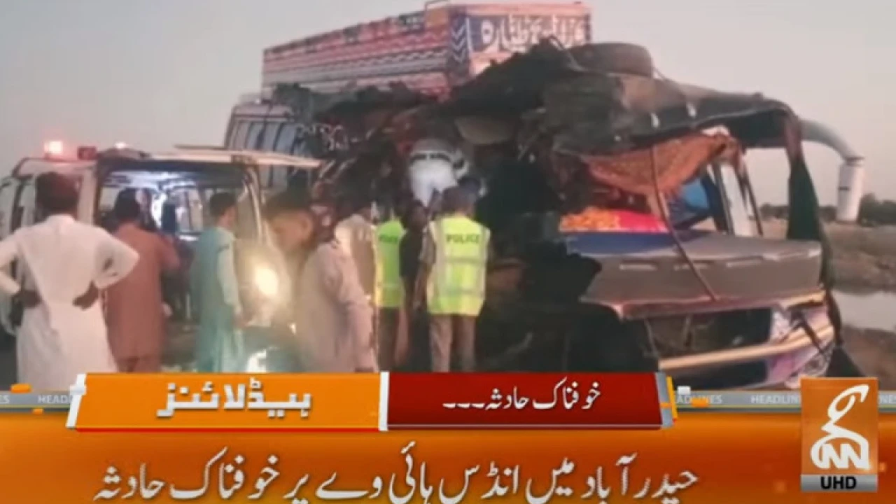 10 killed in truck-bus collision near Sehwan