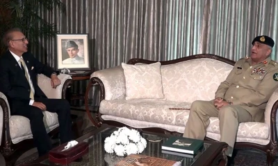 President Alvi lauds COAS’s services in field of defence