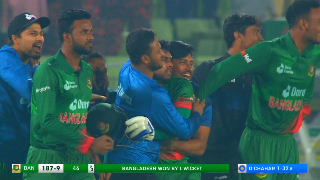 پہلا ون ڈے ، بنگلہ دیش نے بھارت کو شکست دے دی