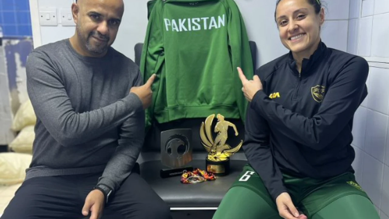 Maria Khan wins hearts over amazing free kick in football match against Saudi Arabia