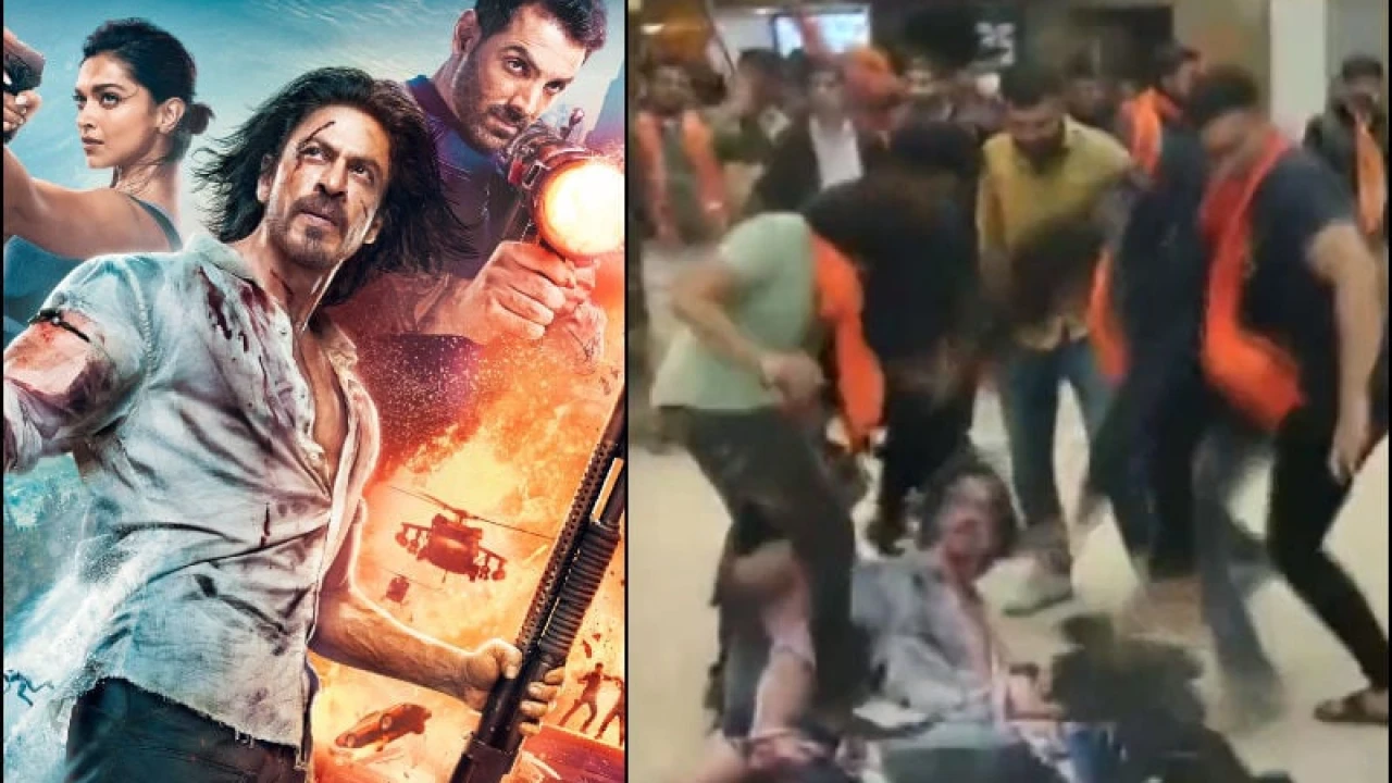 Hindu extremists tear 'Pathaan' posters in Gujrat cinema hall