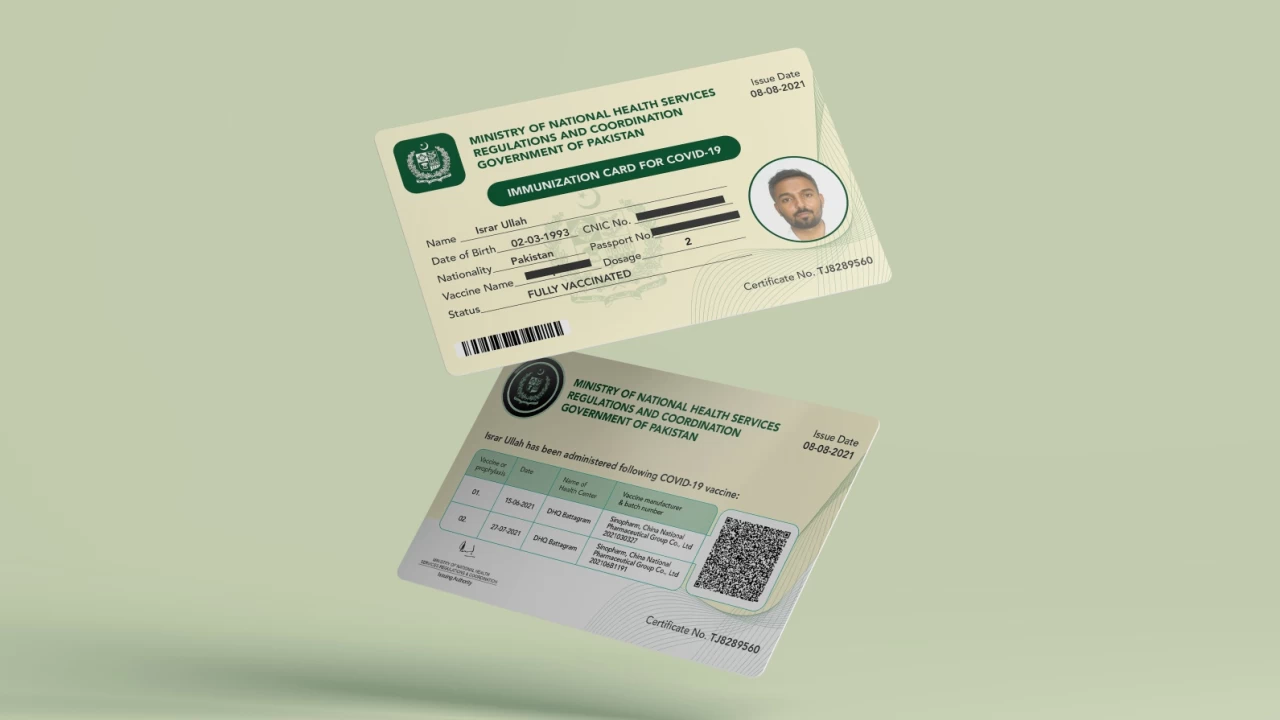 NADRA COVID CERTIFICATE